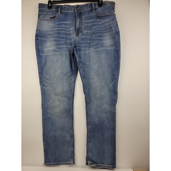Old Navy Other - Old Navy Mens Straight Leg Blue Denim Jeans 38x30 Medium Wash Stretch
